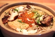 Salmon, Ikura Caviar and Mushroom Rice Porridge